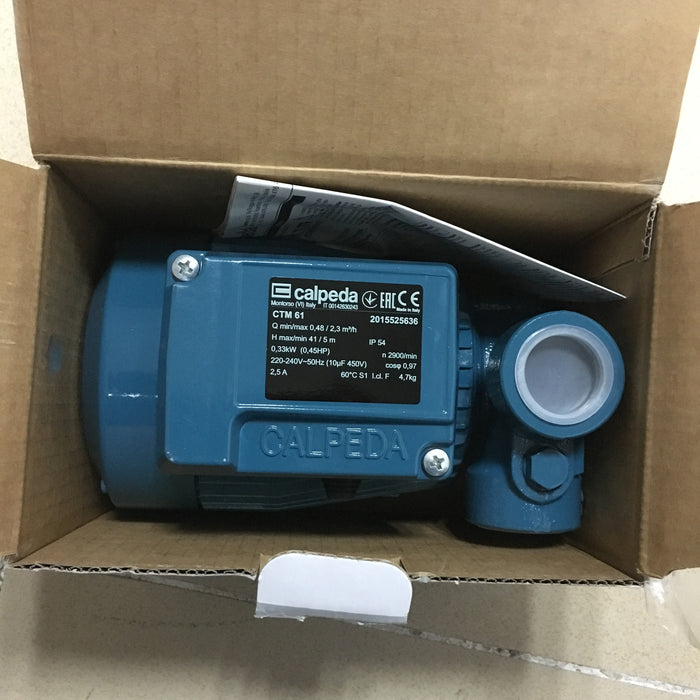 Calpeda Water pump CTM61 220V 0.33KW 0.45HP 50HZ FedEx or DHL or UPS
