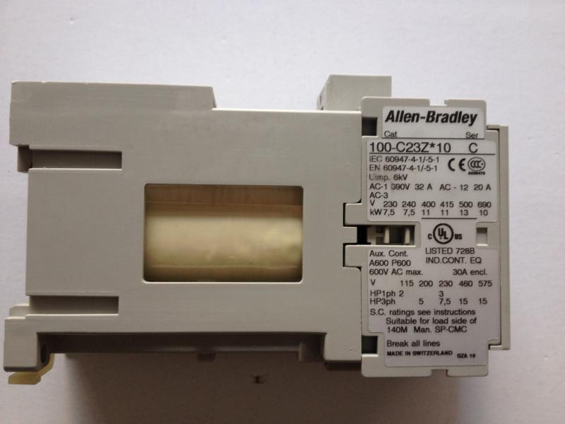 Allen-Bradley 30 Amp 100-C23Z*10 Contactor w/ 24VDC Coil Rated 15 HP