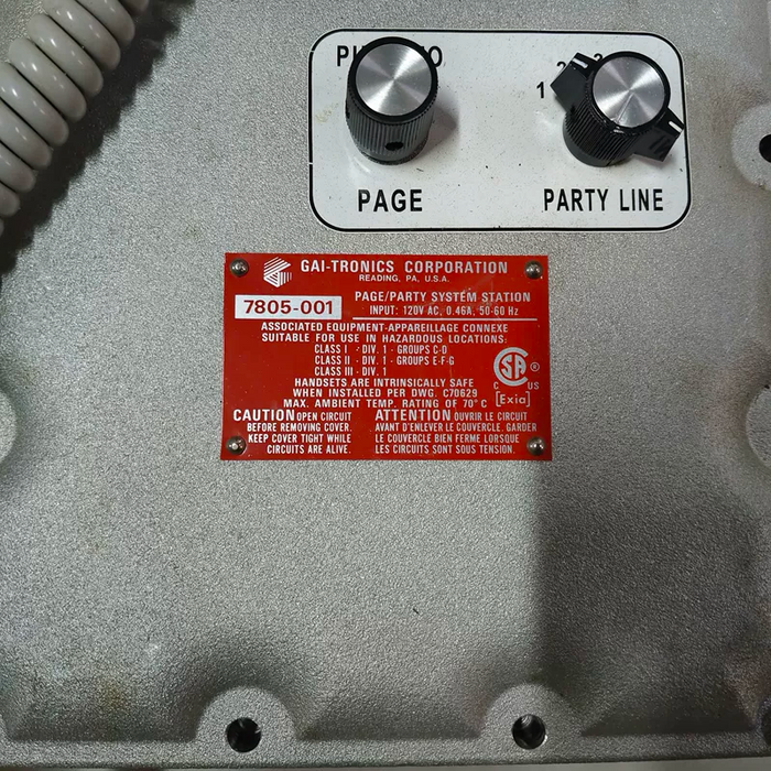 GAI-TRONICS 7805-001 Explosion-proof Telephone