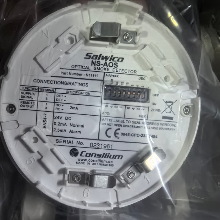 Salwlco NS-AOS OPTICAL SMOKE DETECTOR N11111