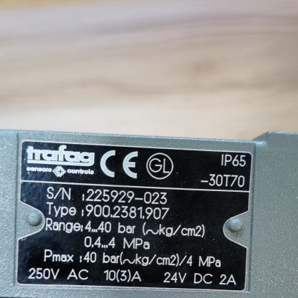 Trafag pressure sensor 900.2381.907