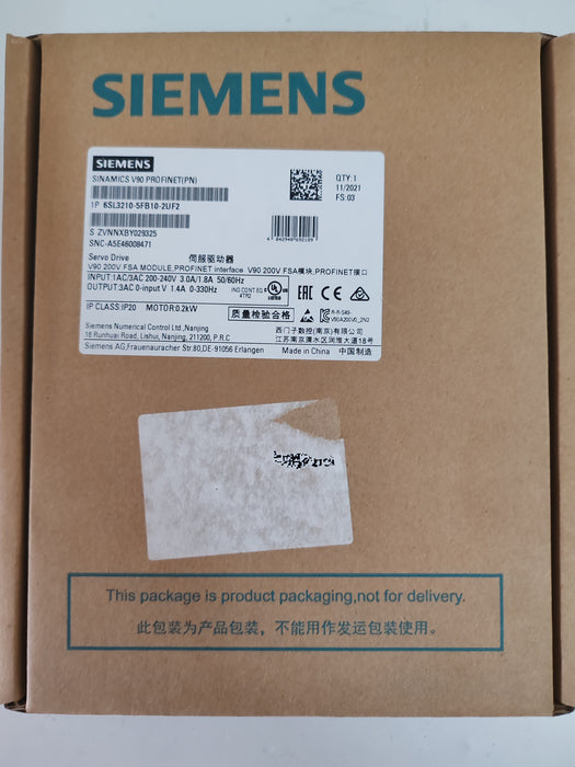 One NEW siemens driver 6SL3210-5FB10-2UF2