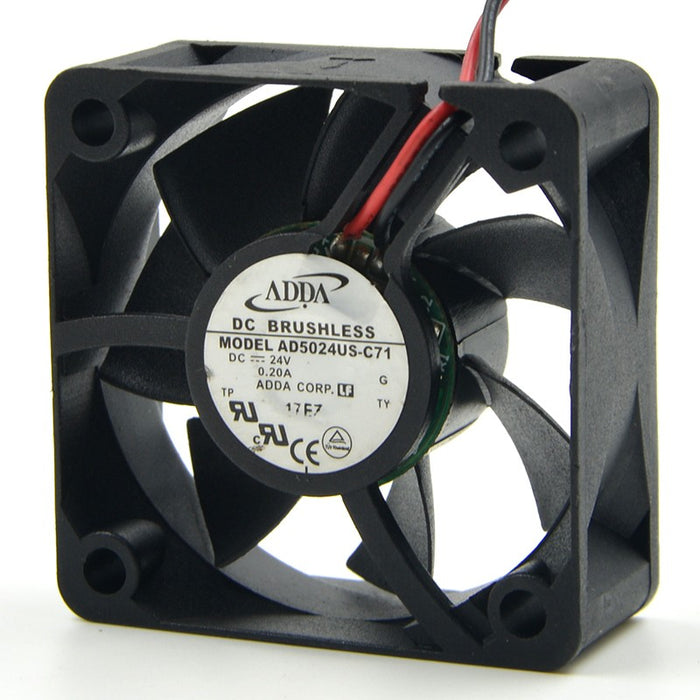 ADDA AD5024US-C71 24V 0.20A 5CM 5020 2 wire cooling fan