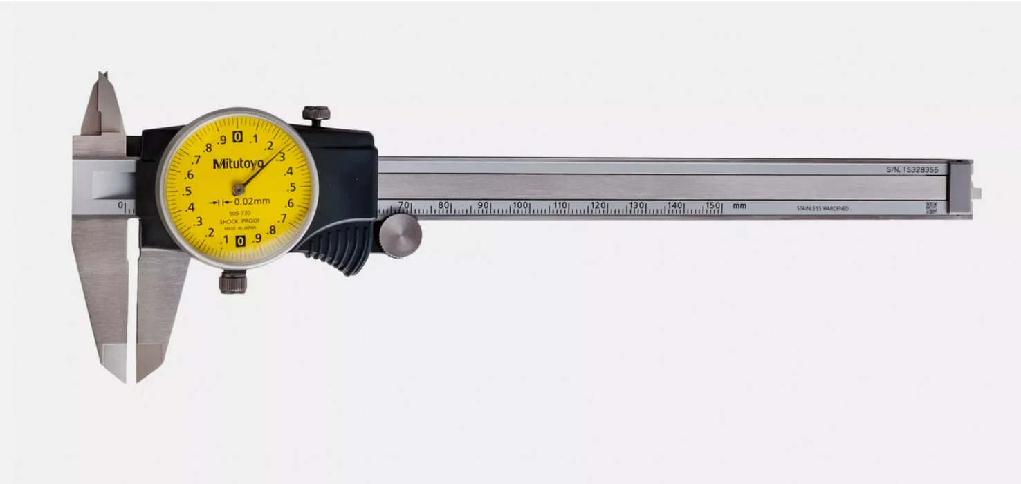 MITUTOYO 505-730 Caliper,Dial,0-150 Mm 4LA81